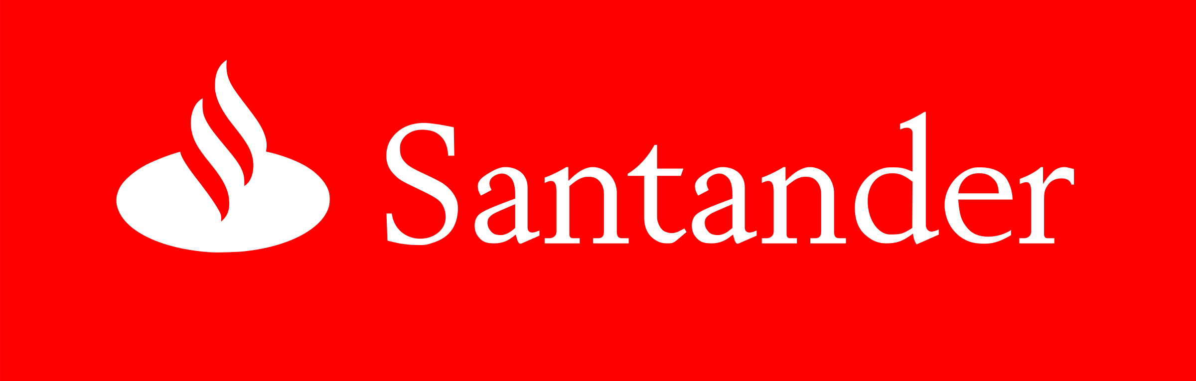 santander red and white logo